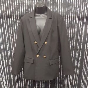 Black Blazer with Gold Buttons NEW
